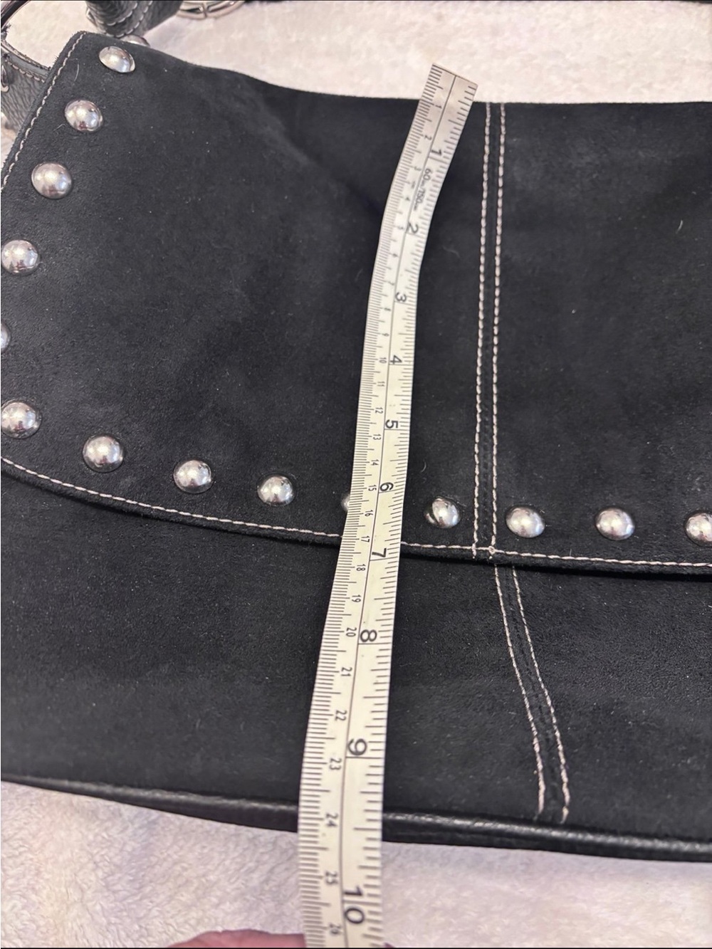 Kathy Van Zeeland Studded Suede Purse - Picture 11 of 12